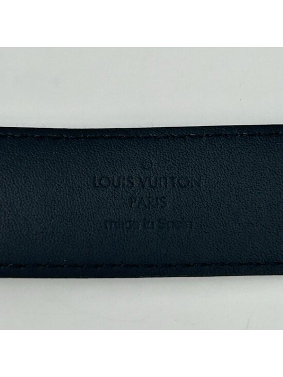 Louis Vuitton Ceinture Anagram Belt Leather Noir Black Silver